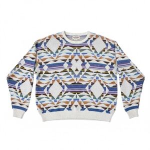 Vintage Pronto Uomo M | Made in Italy Aztec Geometric Dad Sweater